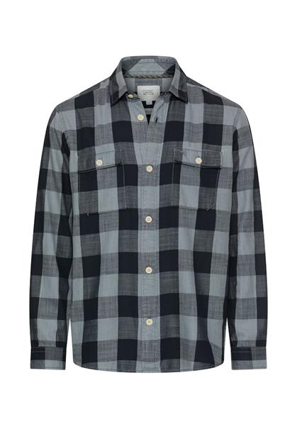 Karohemd aus reiner Baumwolle stormy blue