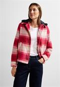 Karojacke mit Kapuze casual red