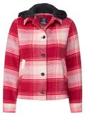 Karojacke mit Kapuze casual red