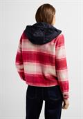 Karojacke mit Kapuze casual red