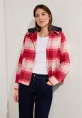 Karojacke mit Kapuze casual red