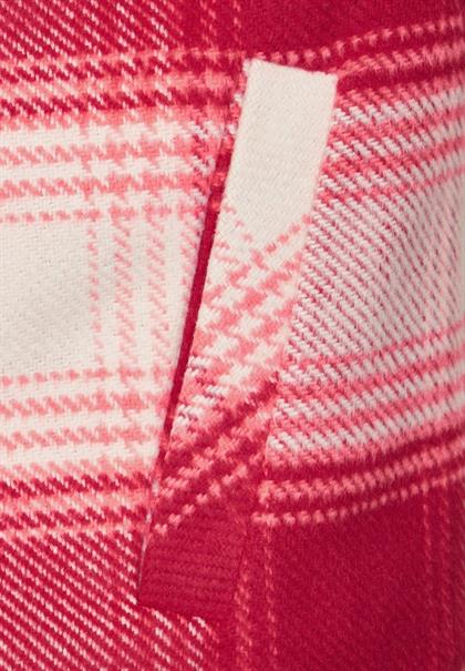 Karojacke mit Kapuze casual red