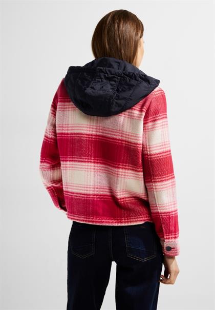 Karojacke mit Kapuze casual red