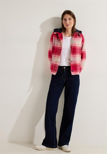 Karojacke mit Kapuze casual red