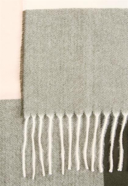 Karoschal mit Fransen mauve pink