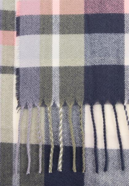 Karoschal mit Fransen night blue