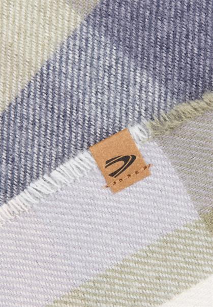 Karoschal mit Fransen night blue