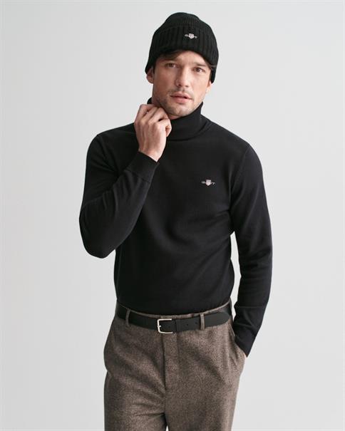 Klassischer Rollkragenpullover aus Baumwolle black