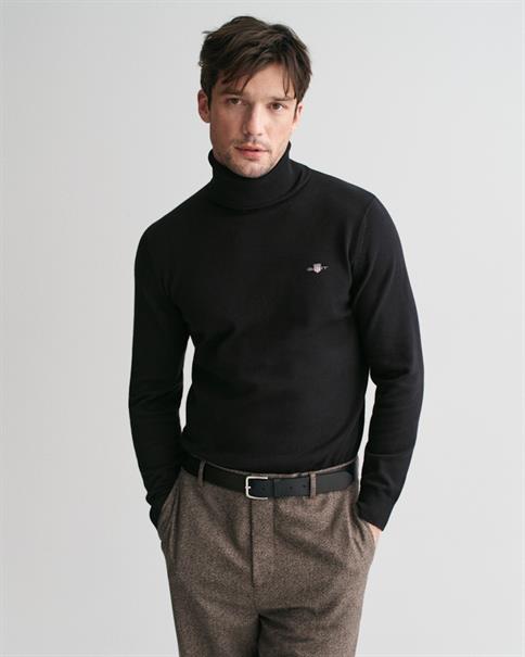Klassischer Rollkragenpullover aus Baumwolle black