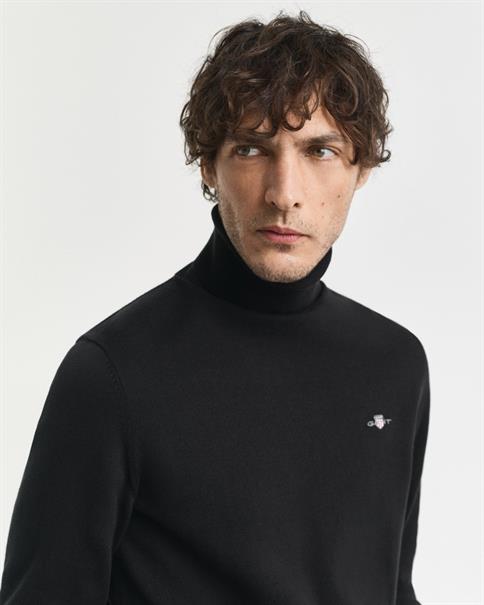 Klassischer Rollkragenpullover aus Baumwolle black