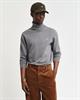 Klassischer Rollkragenpullover aus Baumwolle dark grey melange