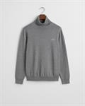 Klassischer Rollkragenpullover aus Baumwolle dark grey melange