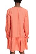 Kleid aus 100% Leinen coral orange