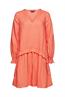 Kleid aus 100% Leinen coral orange