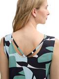 Kleid aus Viskose green dots and shapes design