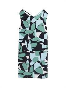 Kleid aus Viskose green dots and shapes design