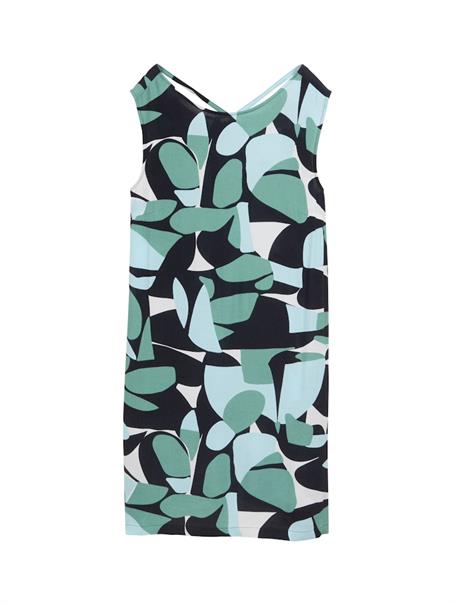 Kleid aus Viskose green dots and shapes design