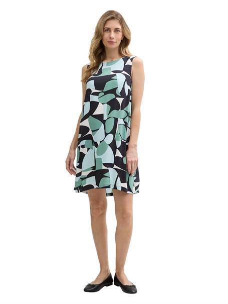 Kleid aus Viskose green dots and shapes design