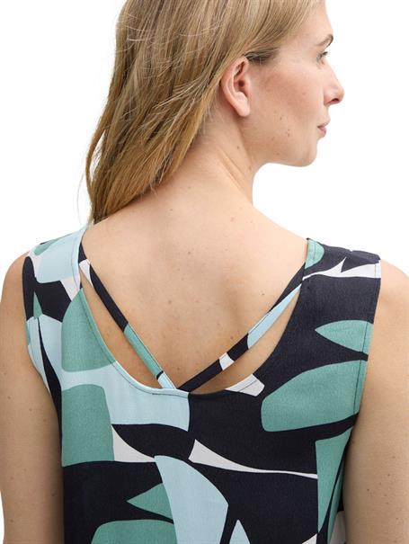 Kleid aus Viskose green dots and shapes design