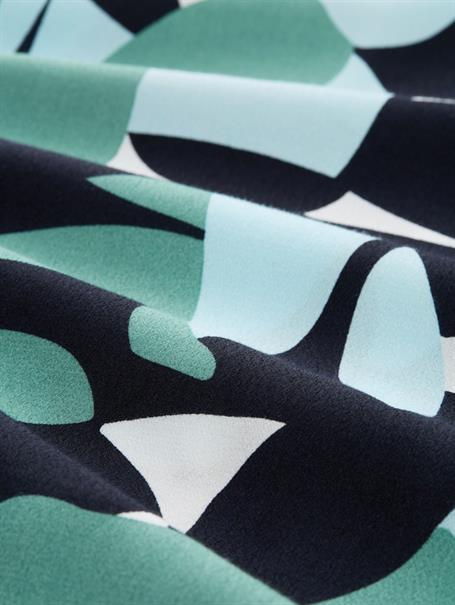 Kleid aus Viskose green dots and shapes design