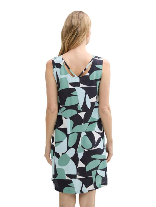 kleid-aus-viskose-green-dots-and-shapes-design