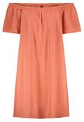 Kleid, Carmen-Ausschnitt mit Gummizug, kurze Ärmel sunset orange