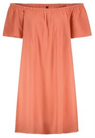 Kleid, Carmen-Ausschnitt mit Gummizug, kurze Ärmel sunset orange