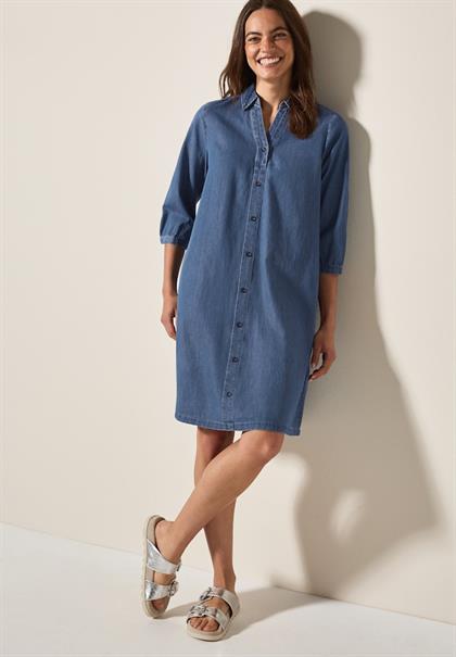 Kleid im Jeanslook mid blue wash