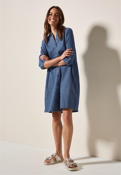 Kleid im Jeanslook mid blue wash