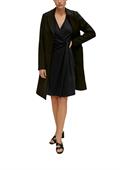 Kleid in Wickeloptik schwarz