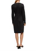 Kleid in Wickeloptik schwarz