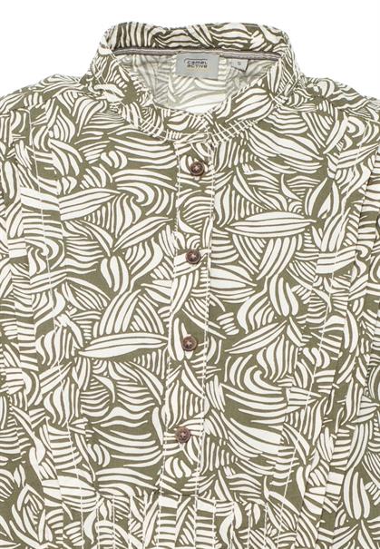 Kleid mit Allover-Print aus Baumwolle aop leaf print