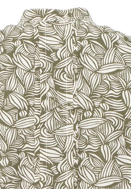 Kleid mit Allover-Print aus Baumwolle aop leaf print