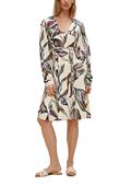 Kleid mit Allover-Print beige