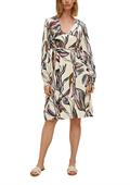 Kleid mit Allover-Print beige