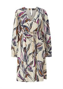Kleid mit Allover-Print beige
