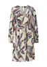 Kleid mit Allover-Print beige
