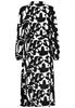 Kleid mit Bindegürtel graphics: black-offwhite