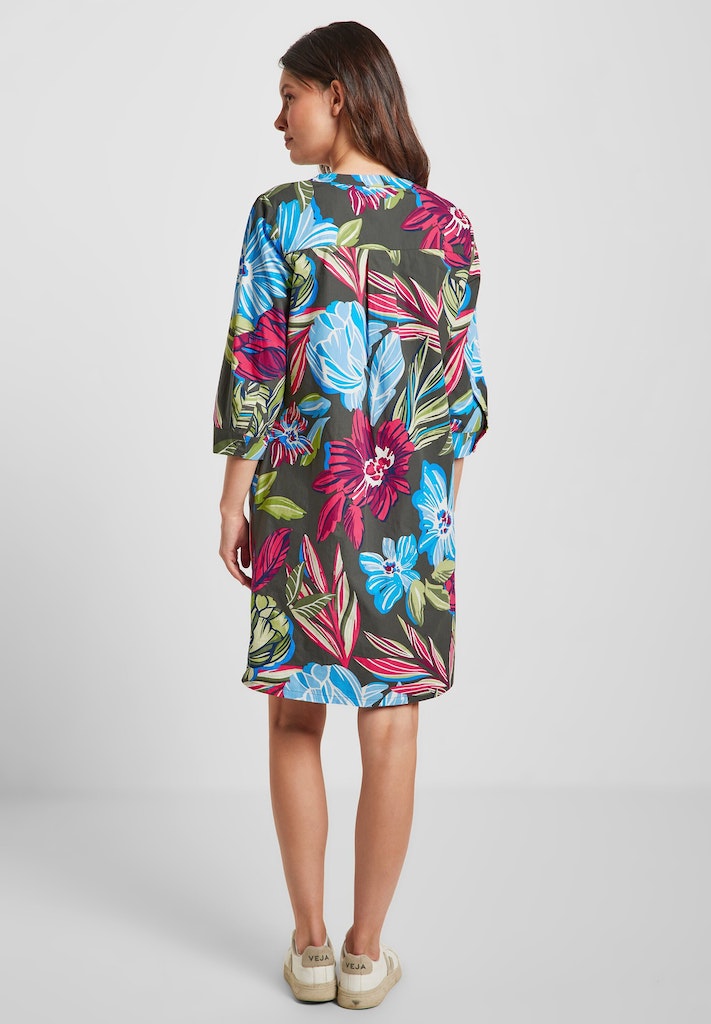 Cecil Damen Kleid Kleid mit Blumenprint vanilla white bequem online kaufen  bei | Jerseykleider