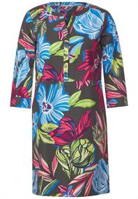 Kleid mit Blumenprint easy khaki
