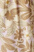 Kleid mit floralem Print beige