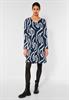 Kleid mit grafischem Print deep blue