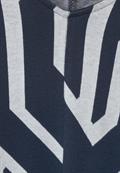 Kleid mit grafischem Print deep blue