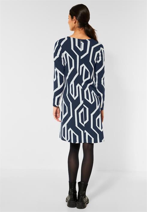 kleid-mit-grafischem-print-deep-blue