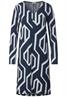 Kleid mit grafischem Print deep blue