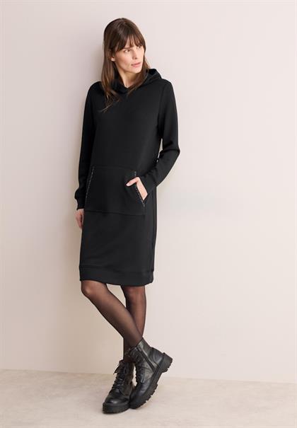 Kleid mit Kapuze black