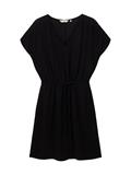 Kleid mit Kordelzug deep black