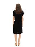 Kleid mit Kordelzug deep black