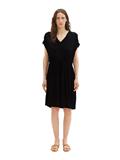 Kleid mit Kordelzug deep black