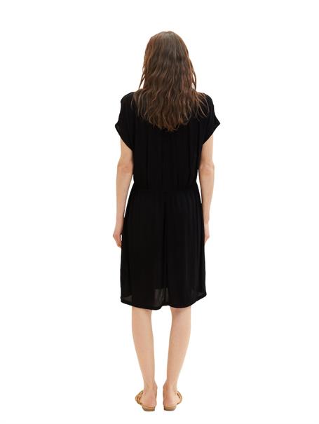 Kleid mit Kordelzug deep black